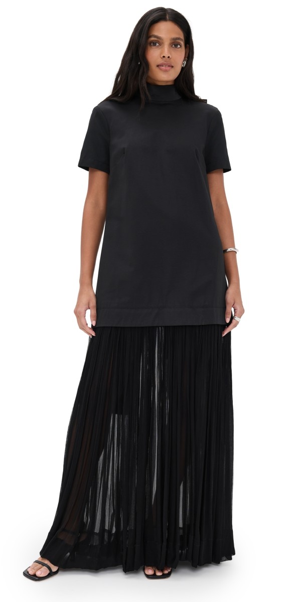 STAUD Pia Dress Black