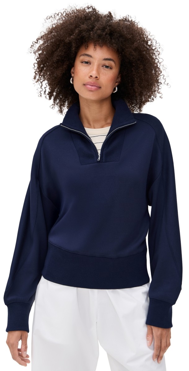 LE BOP Thea Quarter-Zip Pullover Ivory