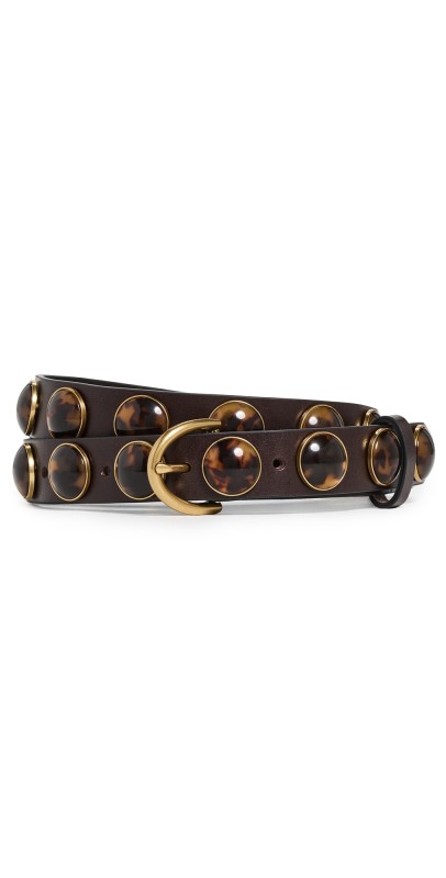 rag & bone Cabochon Belt Dark Espresso