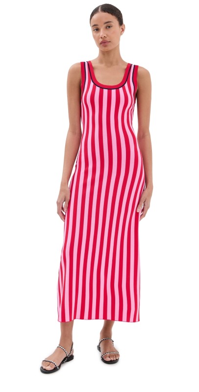 LE BOP Striped Jacquard Dress Poppy/Pink