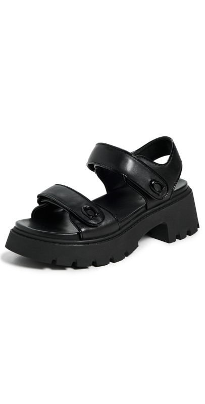 Coach Brynn Platform Sandals Black