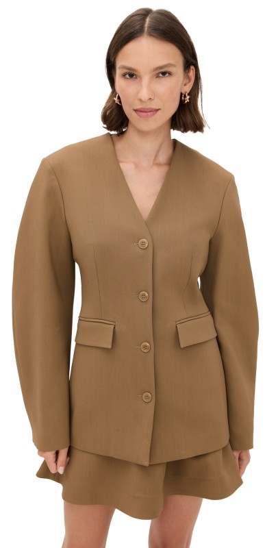 Nanushka Kaori Outerwear Brown