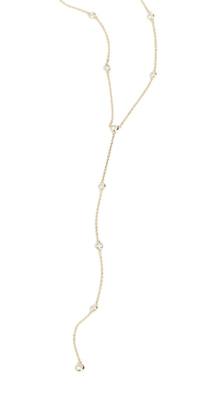 SHASHI Emily Lariat Necklace Gold