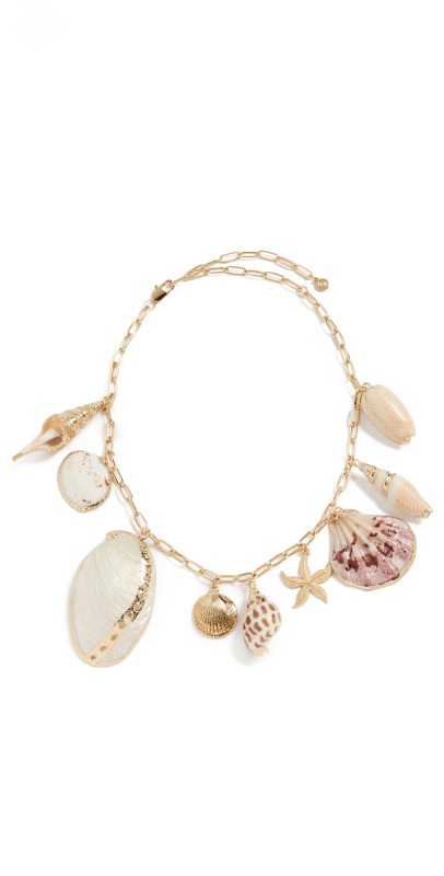 Ettika Private Island Shell Necklace Gold