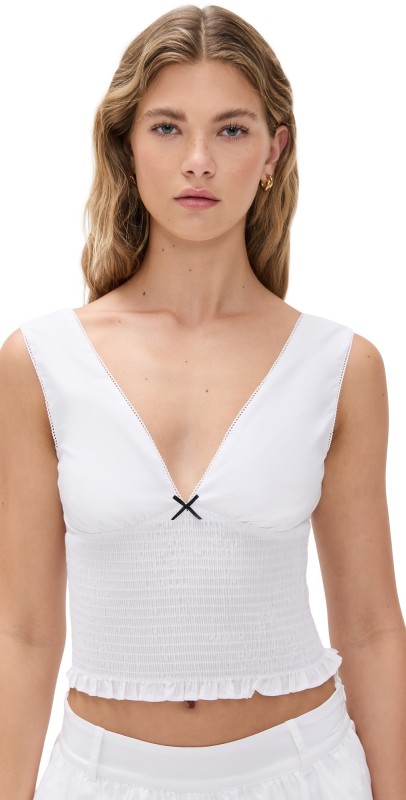 NIA Bleu Top White