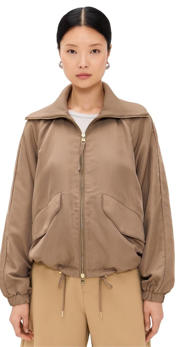 Varley Morven Blouson Jacket Taupe Stone