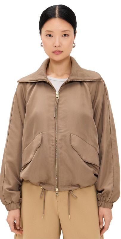 Varley Morven Blouson Jacket Taupe Stone