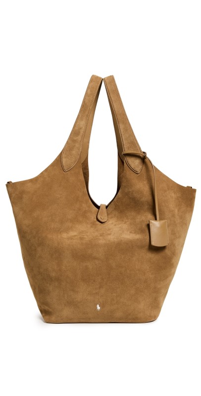 Polo Ralph Lauren Suede Large Tote Caramel