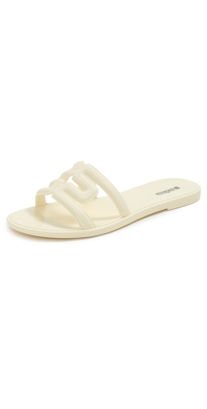 Melissa M Jelly Slides Beige