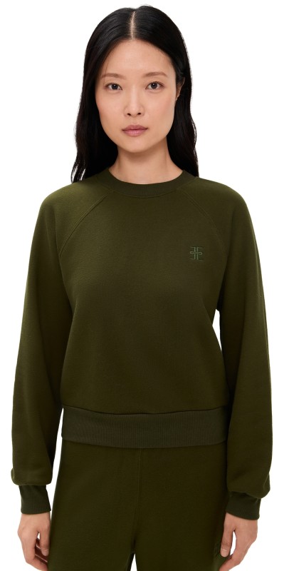 Éterne French Terry Shrunken Raglan Sweatshirt Moss