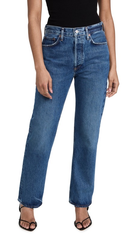 AGOLDE Lana Mid Rise Straight Jeans Pattern