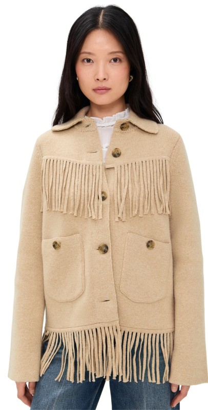 Guest in Residence Western Fringe Jacket Dune
