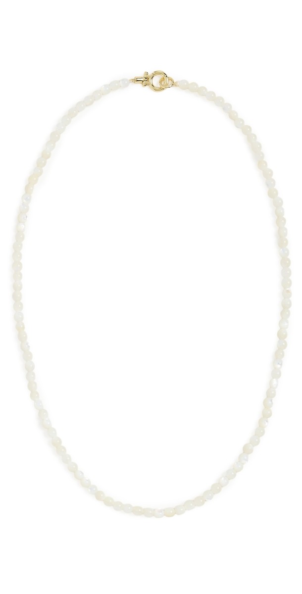 Gorjana Carter Gemstone Necklace Mother of Pearl