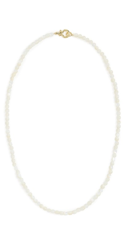 Gorjana Carter Gemstone Necklace Mother of Pearl