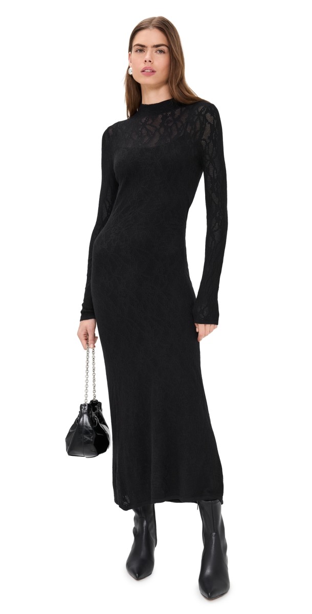 Z Supply Aden Mesh Dress Black