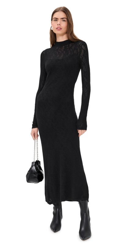 Z Supply Aden Mesh Dress Black