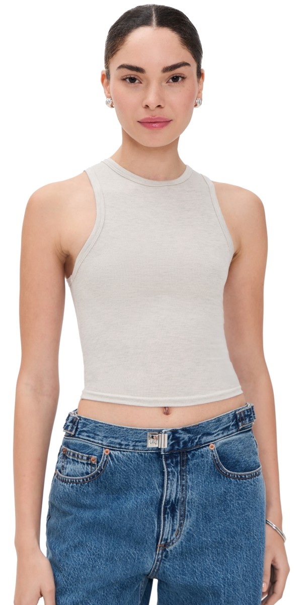 perfectwhitetee Gigi Rib Tank Oatmeal