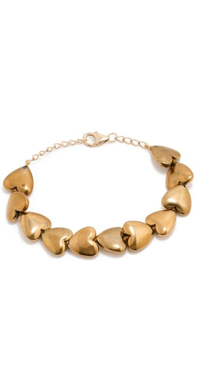 JIA JIA Hematite Golden Heart Bracelet Gold