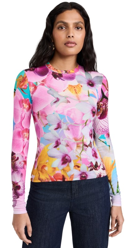 BruceGlen Orchid Knit Long Sleeve Top Pink