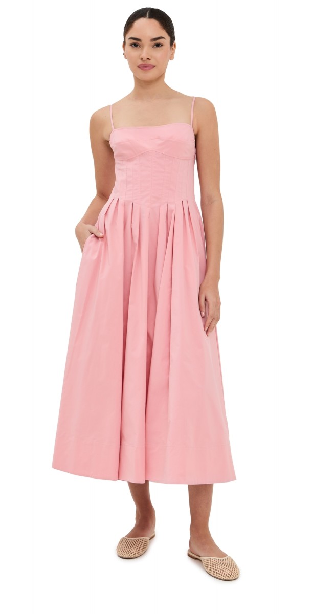 SIMKHAI Kittiya Midi Dress Dusty Rose