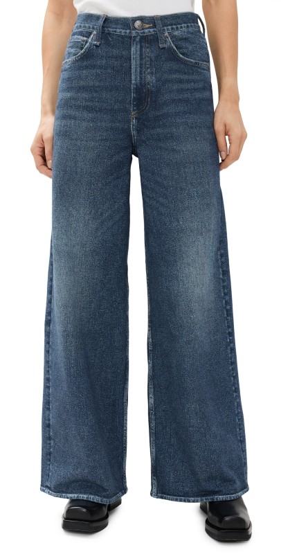 rag & bone Miramar Sofie High Rise Ankle Wide Leg Sweatpants Grove