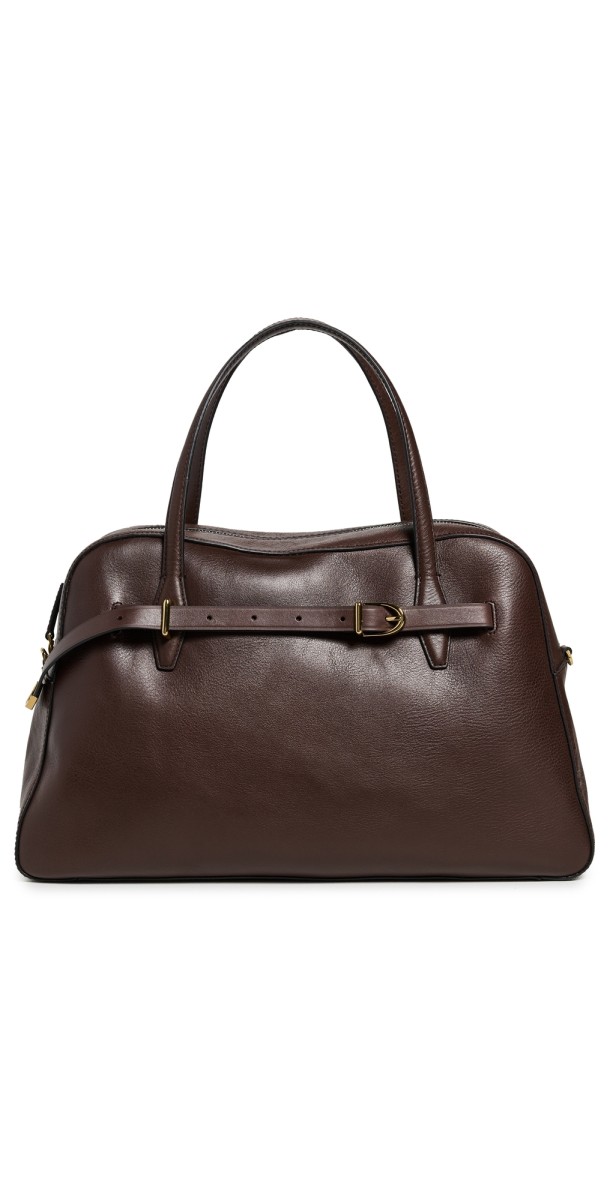 Madewell The Belted Satchel Leather Bag Rich Brow