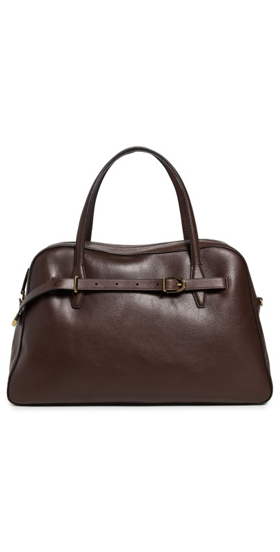 Madewell The Belted Satchel Leather Bag Rich Brow