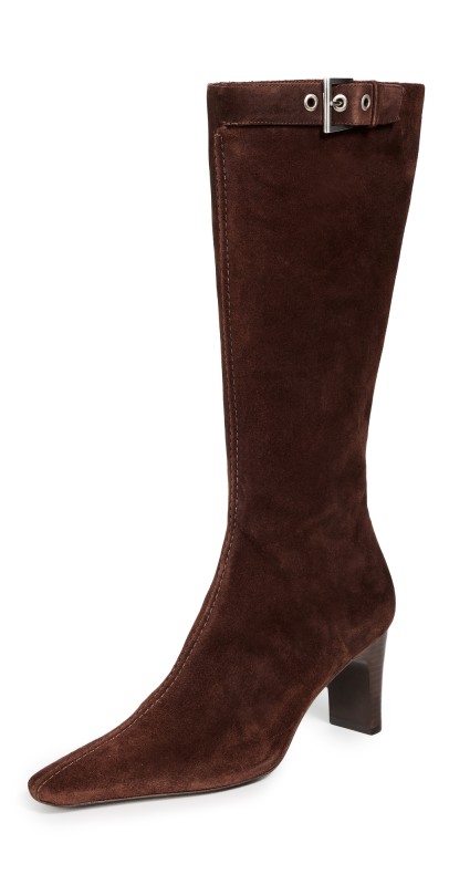 Reformation Tatyana Knee Boots Espresso Suede