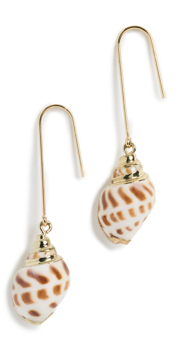 SHASHI Shore Club Earrings Whit