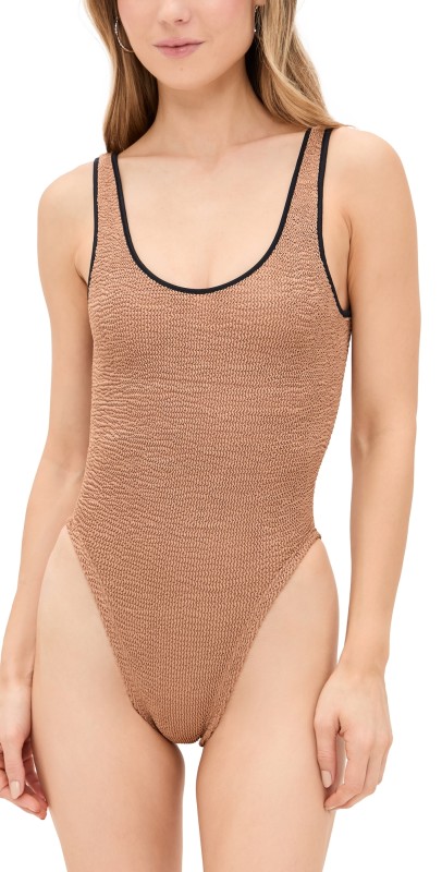 Hunza G Faye One Piece Metallic Cocoa