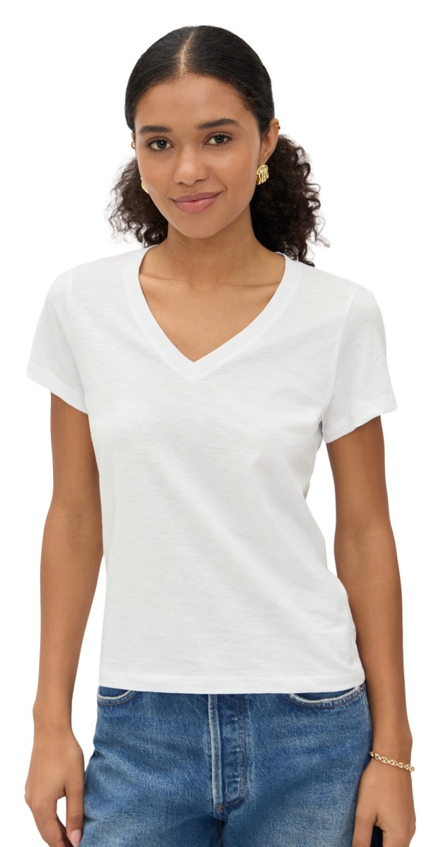 Madewell Relaxed V-Neck Tee White