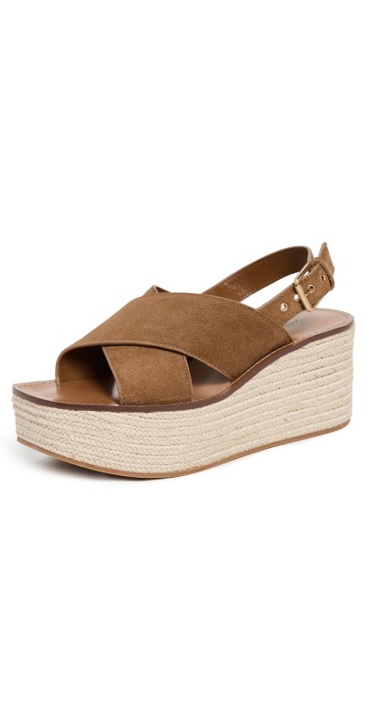 Madewell Gabriella Flatform Sandals Aged Cognac