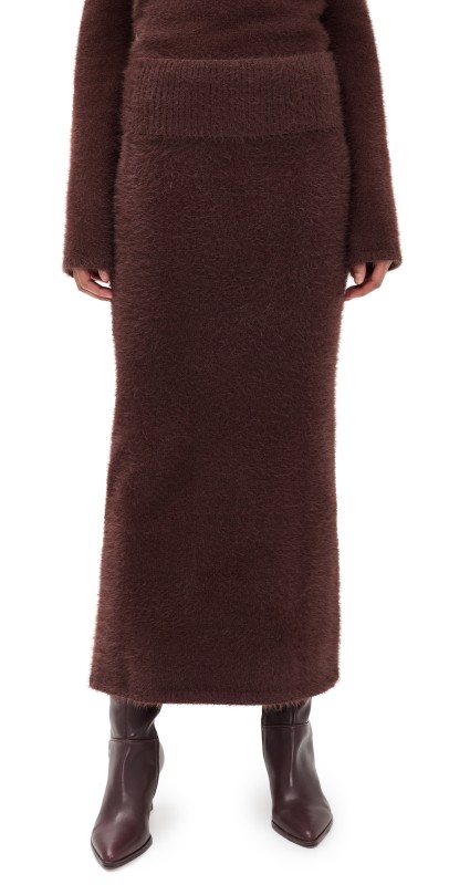 Seven Wonders Anneliese Knit Maxi Skirt Chocolate