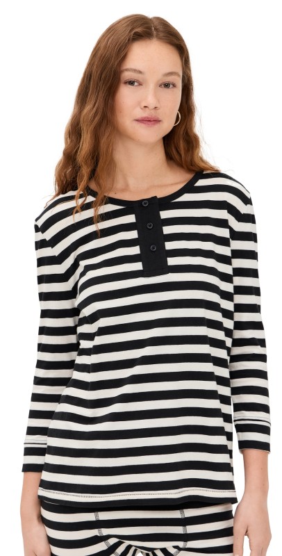 THE GREAT. The Sleep Henley Eventide Stripe