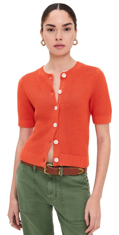 Alex Mill Elle Sweater In Linen Cotton Pureed Pumpkin