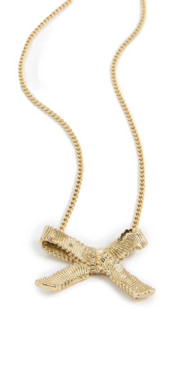 ALÉMAIS Team Spirit Bow Necklace Gold