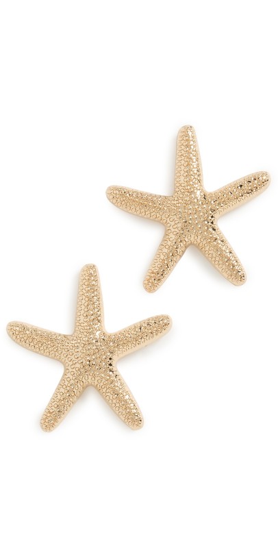 Ettika Statement Starfish Stud Earrings Gold