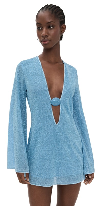 Oseree Lumiere Shell Kaftan Dress Crystal