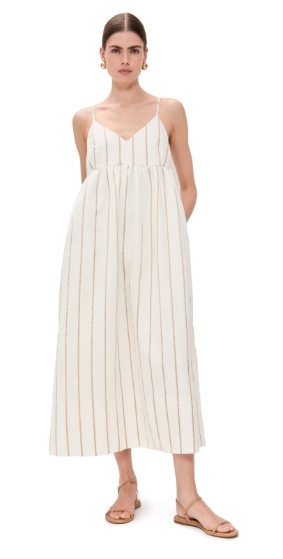 Jenni Kayne Cove Dress Gold Stripe