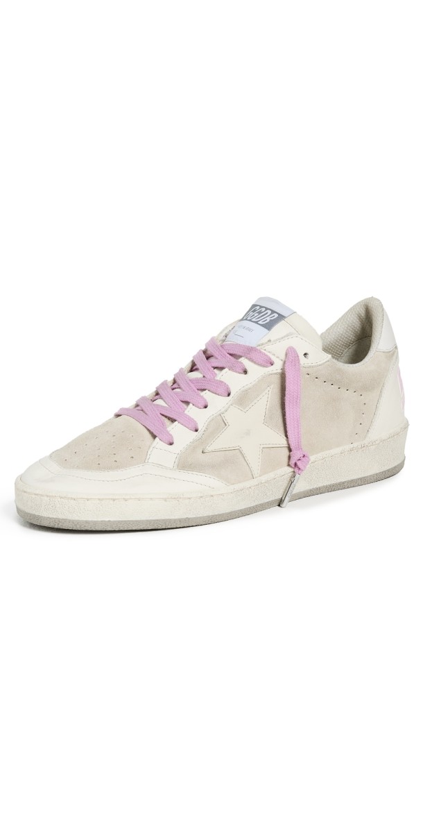 Golden Goose Ballstar Suede Star Sneakers Seedpearl/White/Cream/Latte