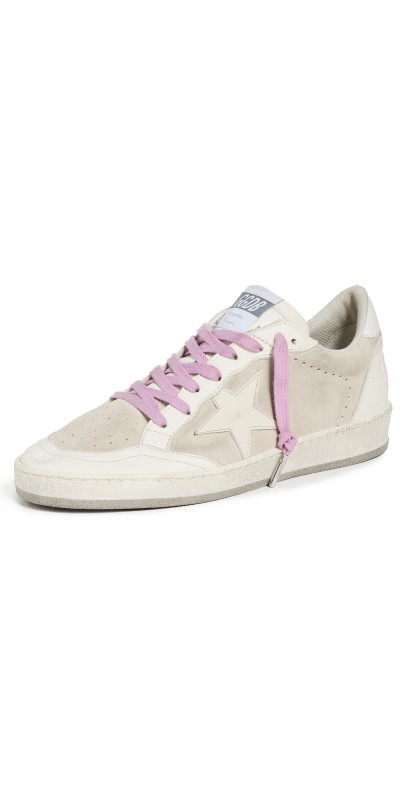 Golden Goose Ballstar Suede Star Sneakers Seedpearl/White/Cream/Latte
