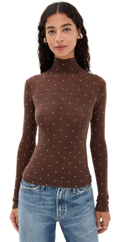 rabanne Beaded Pullover Brown