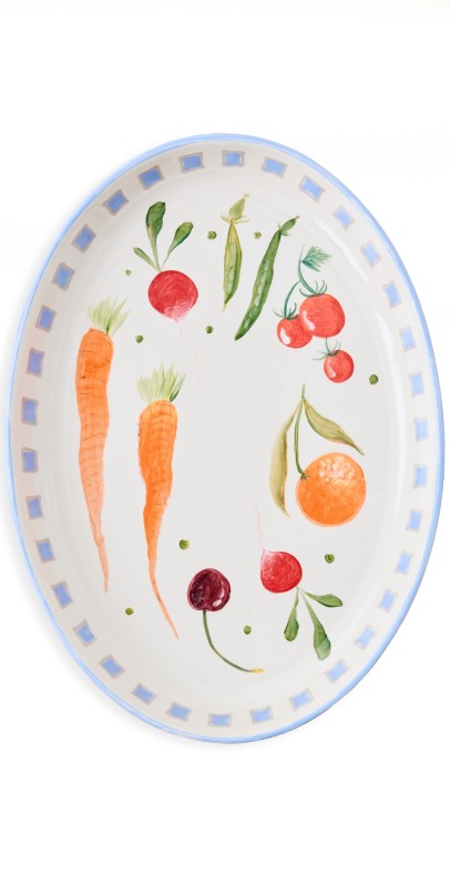 Misette Hand-Painted Serving Platter Blu