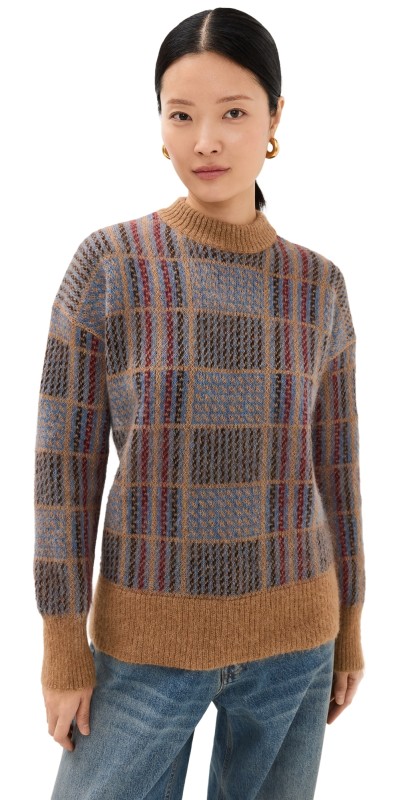 Veronica Beard Bristol Sweater Russet Multi