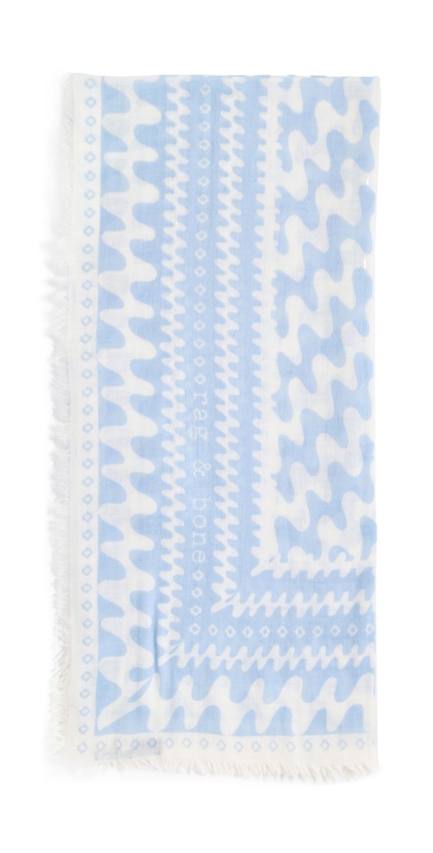 rag & bone Astra Swiggly Scarf Pale Blu