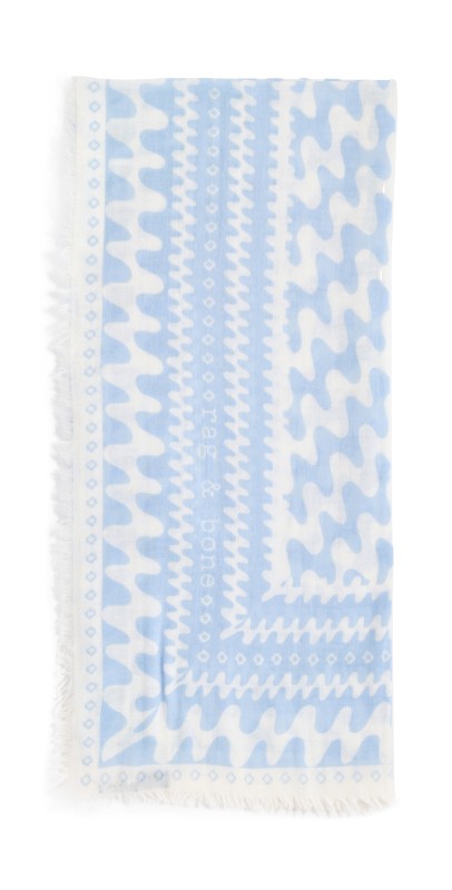 rag & bone Astra Swiggly Scarf Pale Blu