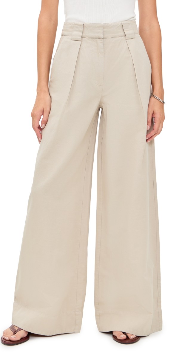 Apiece Apart Eli Wide Leg Pants Feather Gray