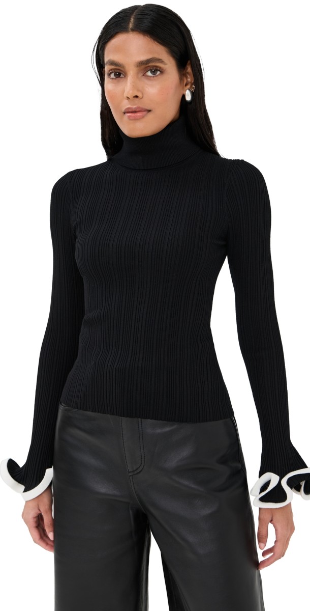 SIMKHAI Lola Turtleneck Black