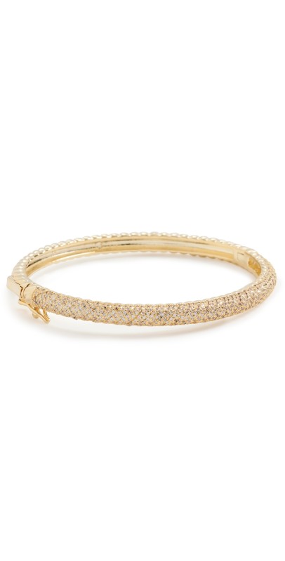 By Adina Eden Pave Twisted Rope Bangle Bracelet Gold