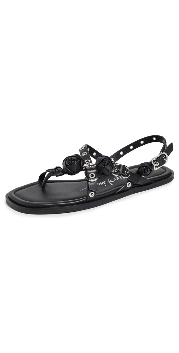 3.1 Phillip Lim Multi-Strap Rivet Sandals Black